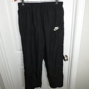 Nike Men’s Sz XL Jogger Pants Black Woven Track Warm Up 804314-010 Swoosh